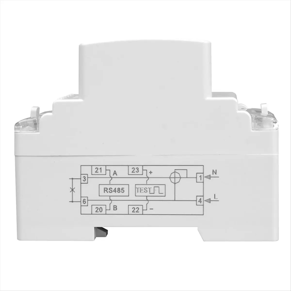 lillili 2P DIN-Rail Single-Phase Energy Meter Multifunction AC220V 5(60)A Voltage Current Power Energy Meter with RS485 Modbus