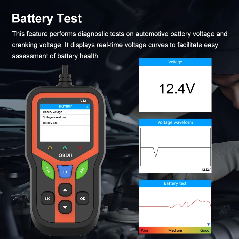 

2 в 1 OBD2 считыватели кодов и инструменты сканирования, автомобильный диагностический сканер, диагностика неисправностей, инструменты для тестирования здоровья батареи для автомобиля