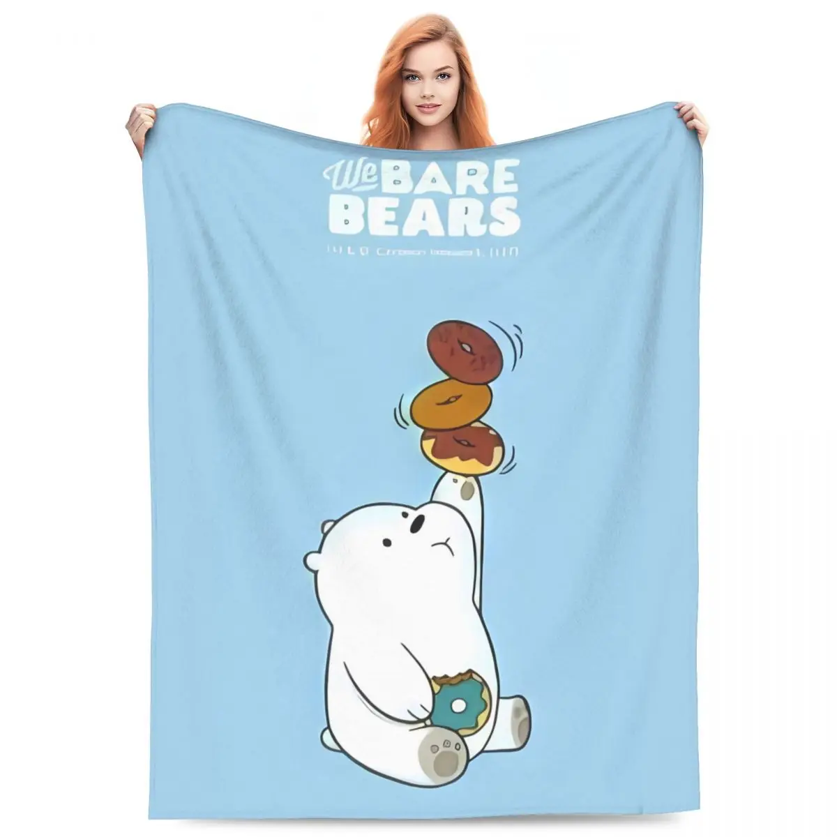 We Bare Bears Blanket Quality Warm Soft Throw Blanket Winter Picnic Couch Bed Novelty Bedspread