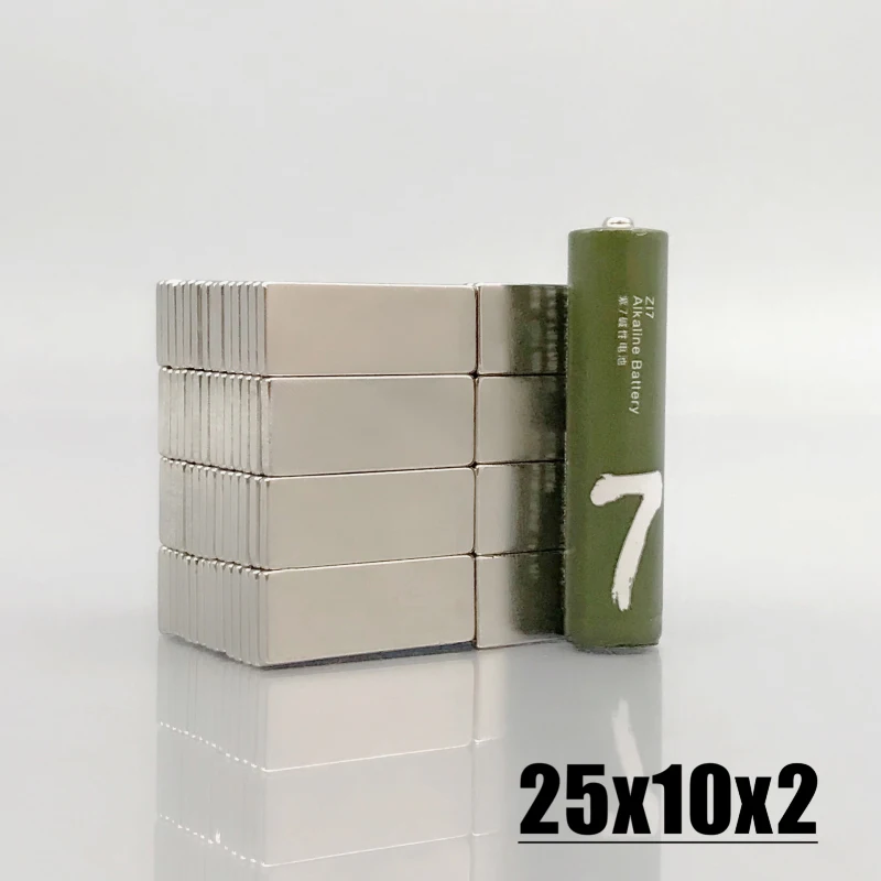 25x10x2mm Magnet 5-200pcs 25*10*2mm Magnet Accessory N35 NdfeB Neodymium Permanent Magnetic Imanes Magnet Fridge Magnets