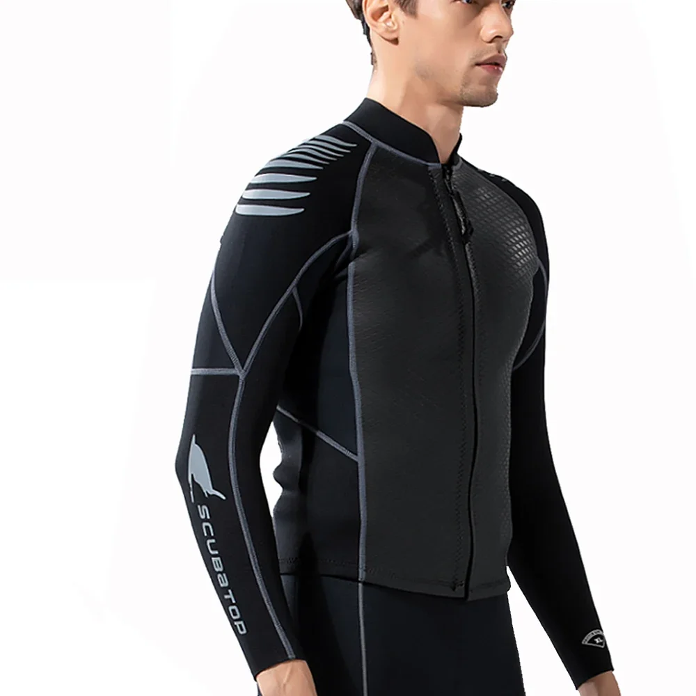 

2.5mm Men's Diving Suit Split Long Sleeve Long Trousers Neoprene Super Stretch Warm Sun Protection Wetsuit