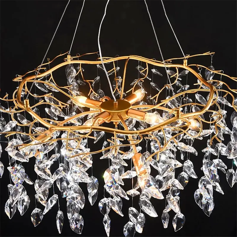 Imagem -05 - Modern Luxury Crystal Chandelier Led Lustre Pendant Light Luminária para Sala de Estar Hotel Hall Home Decor Pendurado Lâmpada