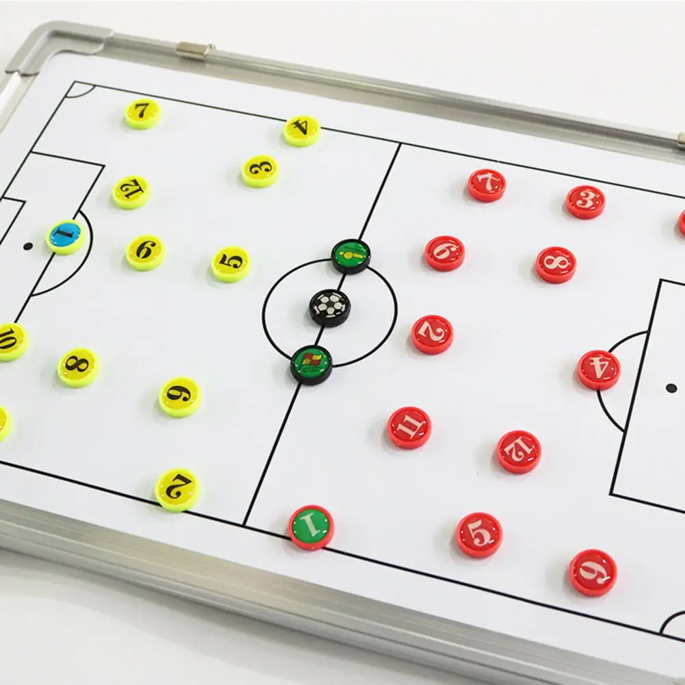 Portable Magnetic Coaching Board Professional Soccer Coaching Scoreboard Set with Erasable Pen Board Ideal for Football