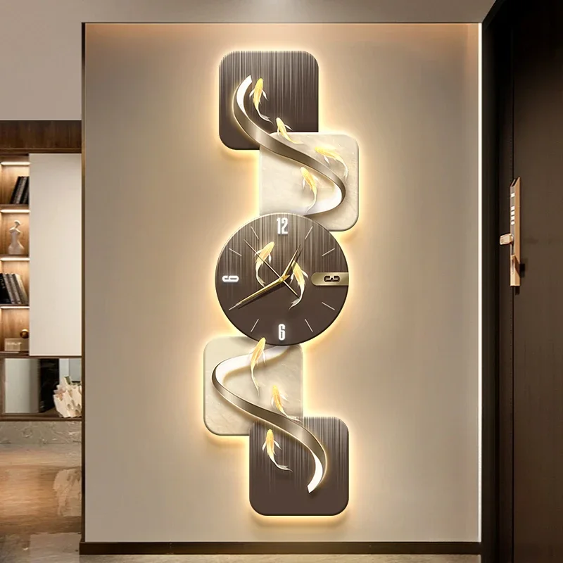 Light Design Wall Clock Living Room Office Bedroom Luxury Wall Clock Modern Plug In Reloj De Pared Home Decoration Waterproof