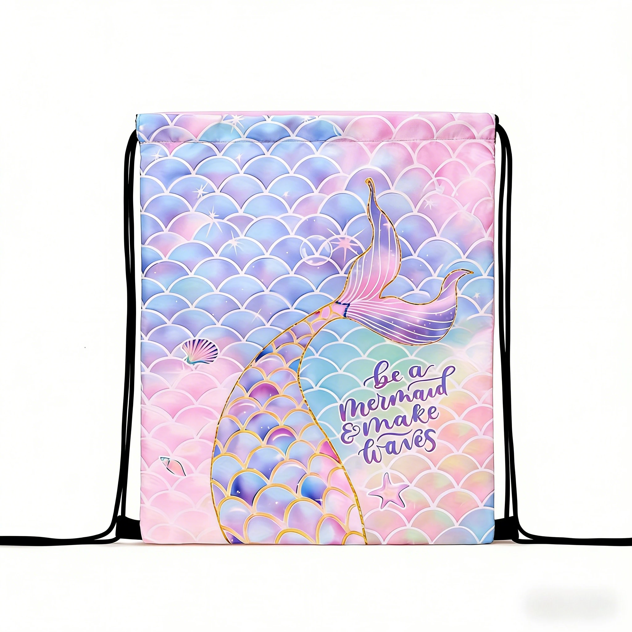 

Drawstring Backpack, Adjustable Straps, Casual Bundle Pocket, Sport Gym Training Storage Bag, Neutral Style, Mixed Color