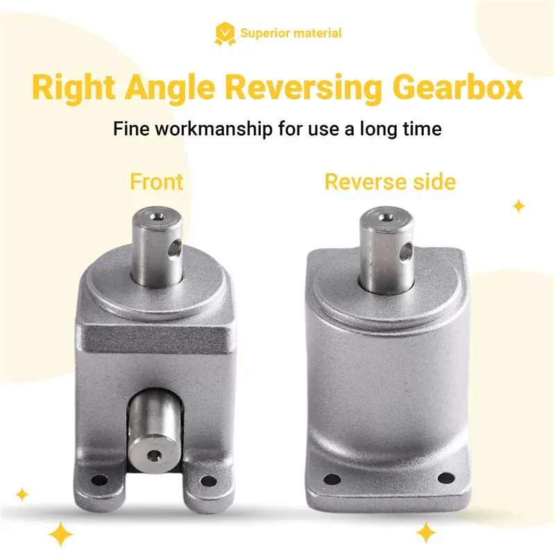 Right Angle Reversing Gearbox 90 Degree Bevel Transmission Ratio 1:1 Small Steering Gear Box-A45M