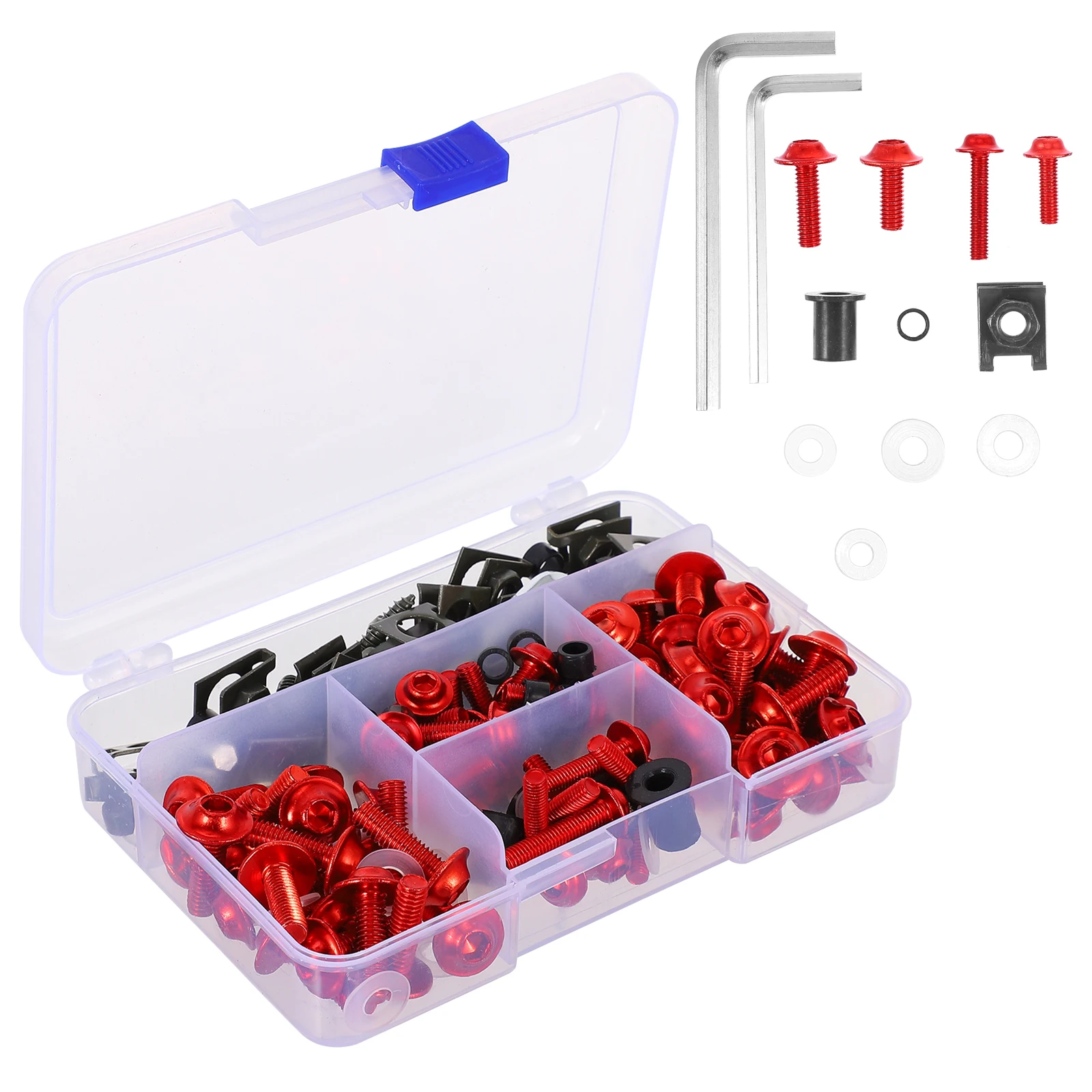 

177pcs Motorcycle Bolt Set Aluminum Screws Fastening Hardware Windscreen Fixing Creative Screws Nuts Practical Easy Install