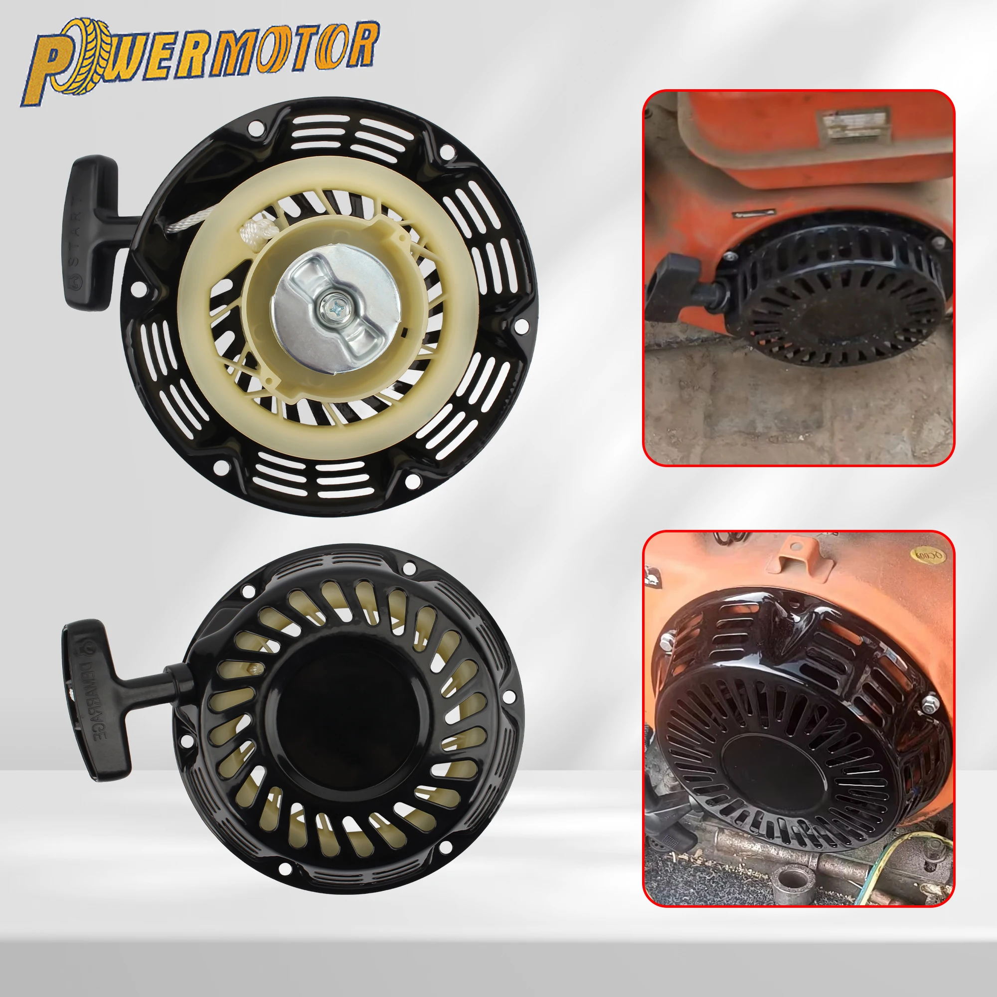 

For Honda Engine Recoil Starter Manual Ignition Kit GX140 GX160 GX200 Dirt Bike ATV Lawn Mower Generator Aluminum Accessories
