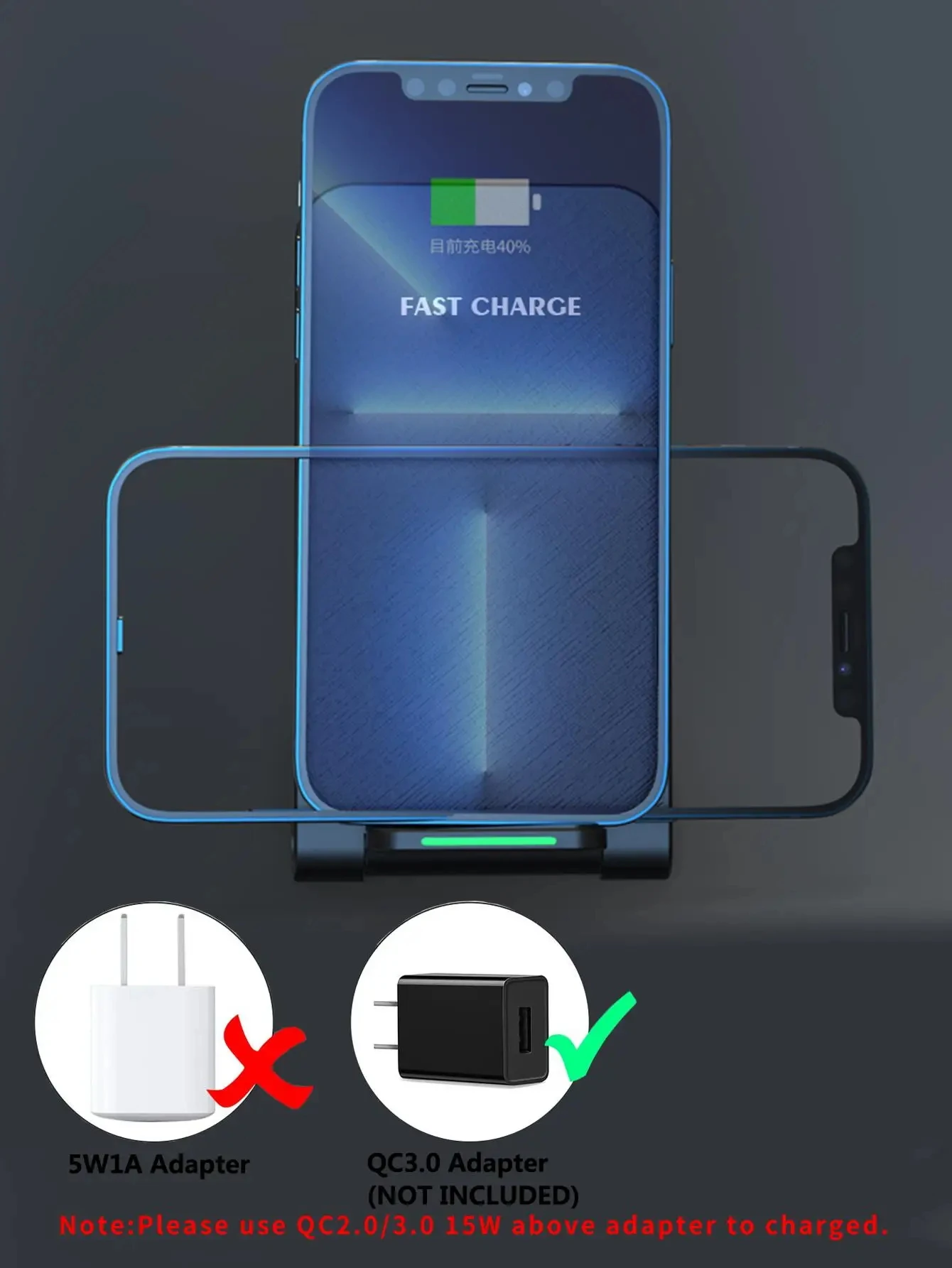 30W Wireless Charger For iPhone16 15 14 13 Pro Max 16Phone Stand Fast Charging Charger for Samsung Note 20/10 S21 Ultra Foldable image 3