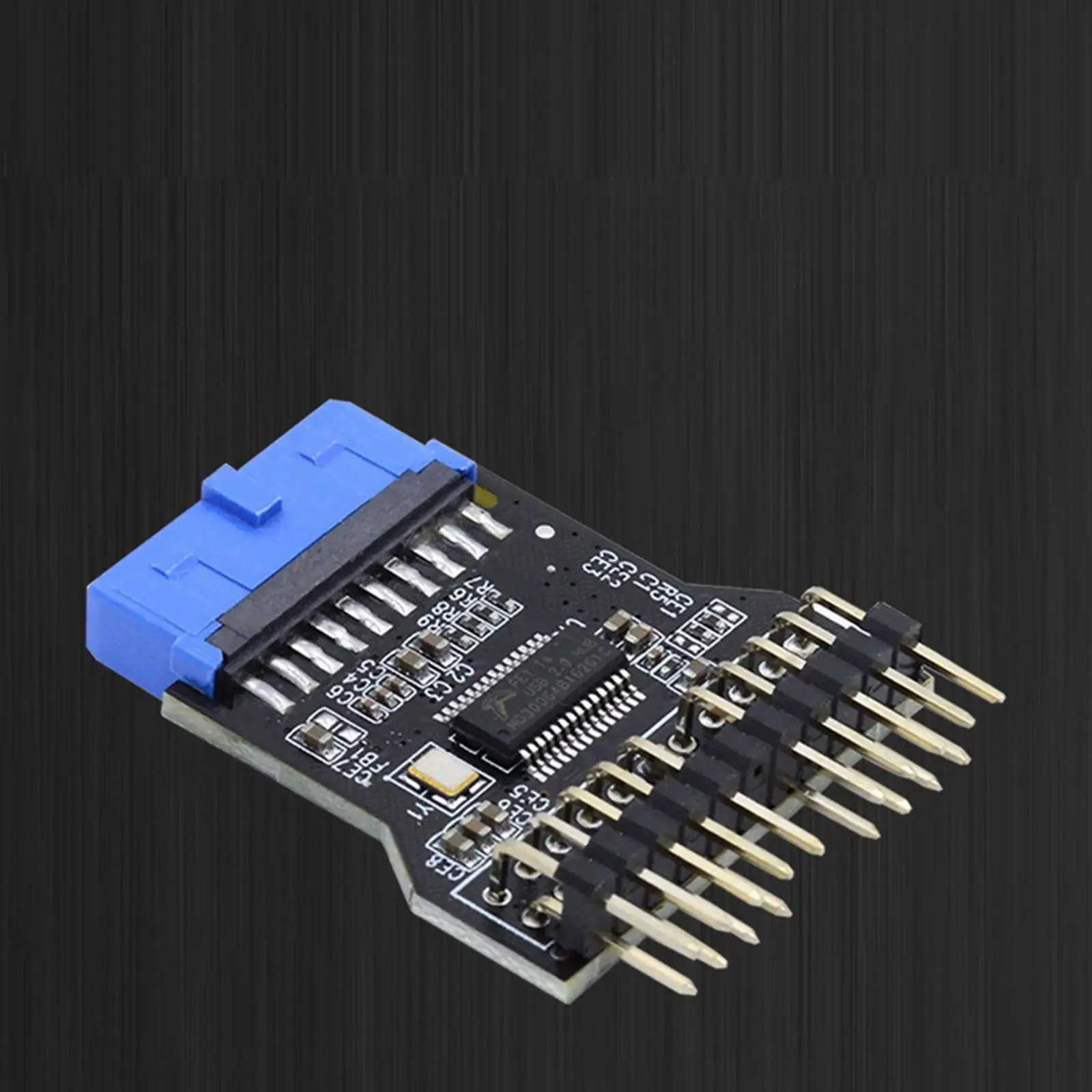 

USB-концентратор, жидкое охлаждение для RGB-разветвителя, USB-аксессуар, 19-контактный USB 3.0 к двойному USB2.0, 9-контактный разъем для материнской платы USB