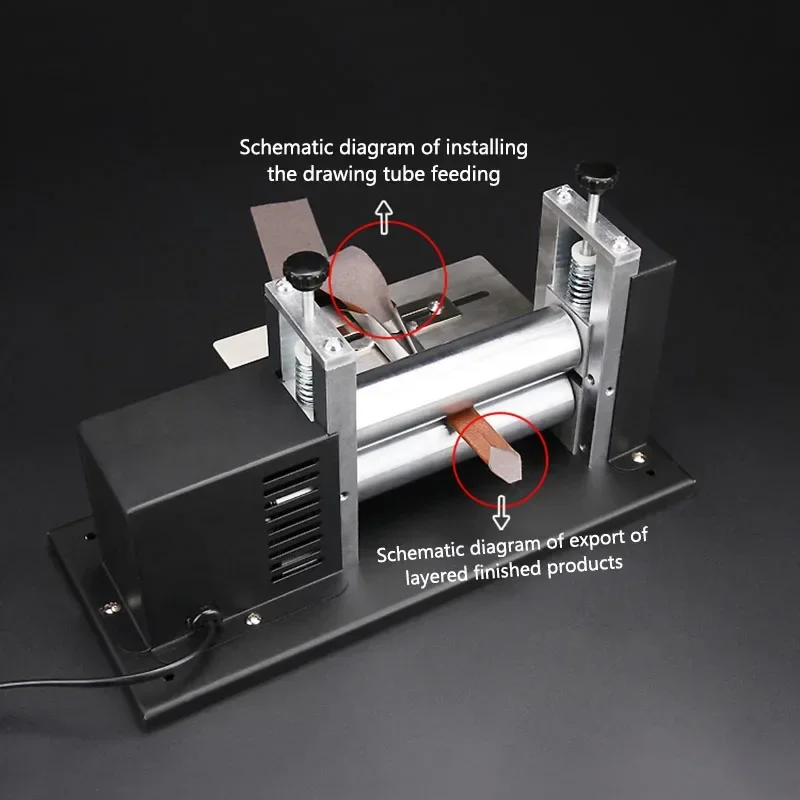 Electric Hand Pulling Shoulder Strap Barrel Pressing Leather Machine Fitting Machine Small Leather Desktop Electric Drawer Tools