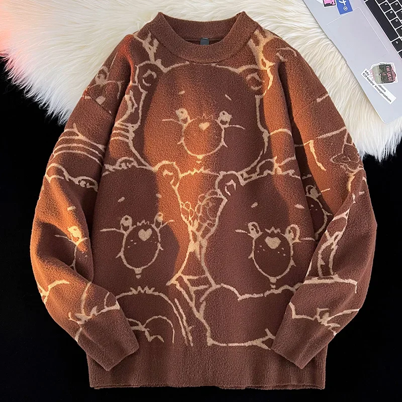 

Cartoon Fashion Round Neck Thicken Autumn Winter Padded Sweatshirt Casual Women New Coat Jacket Tops Sweater Knit Pullover Shirt