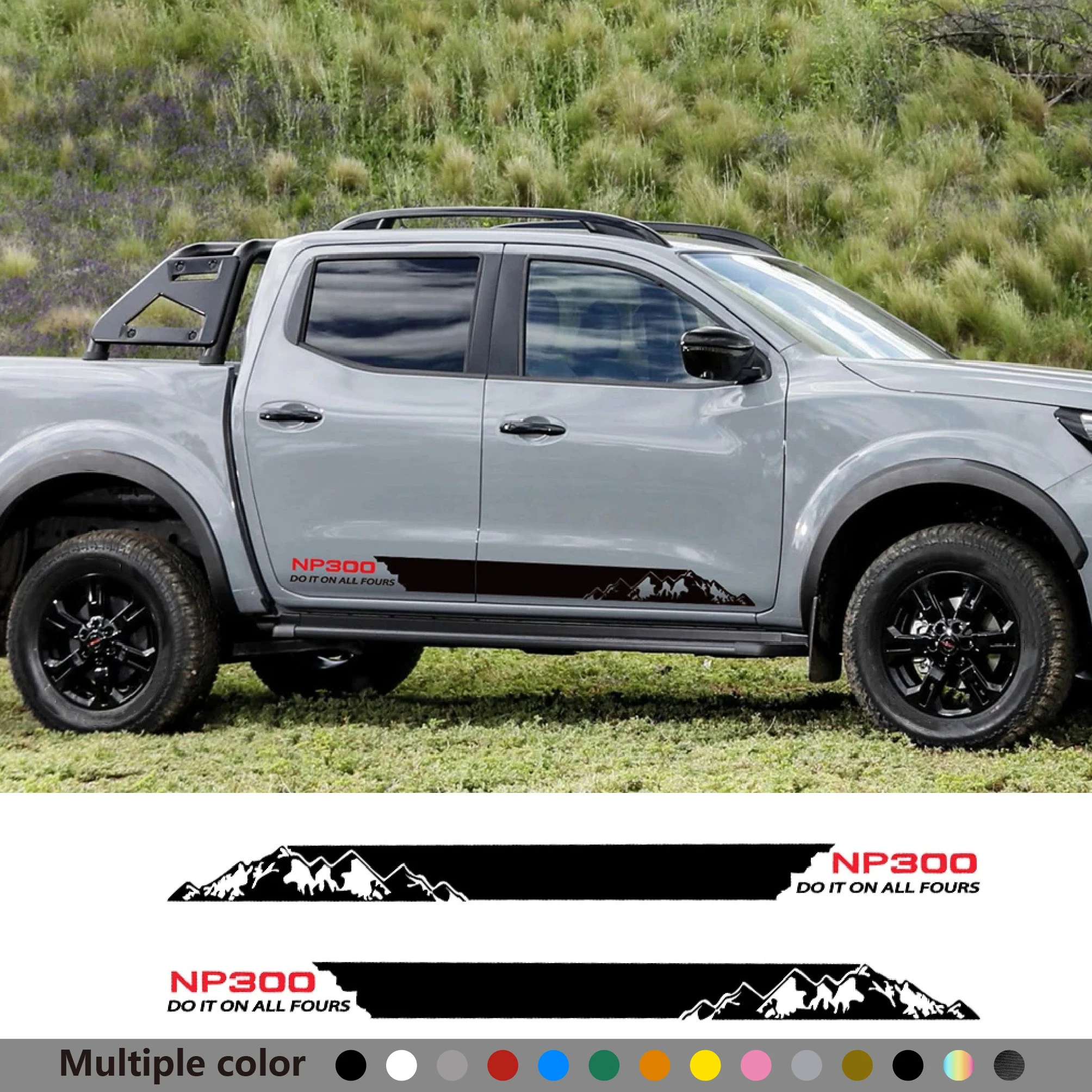 

Pickup Door Side Stripes Stickers For Nissan Navara Truck Waist Line Graphics Mountain Decor Decal Vinyl Cover Auto Accessories