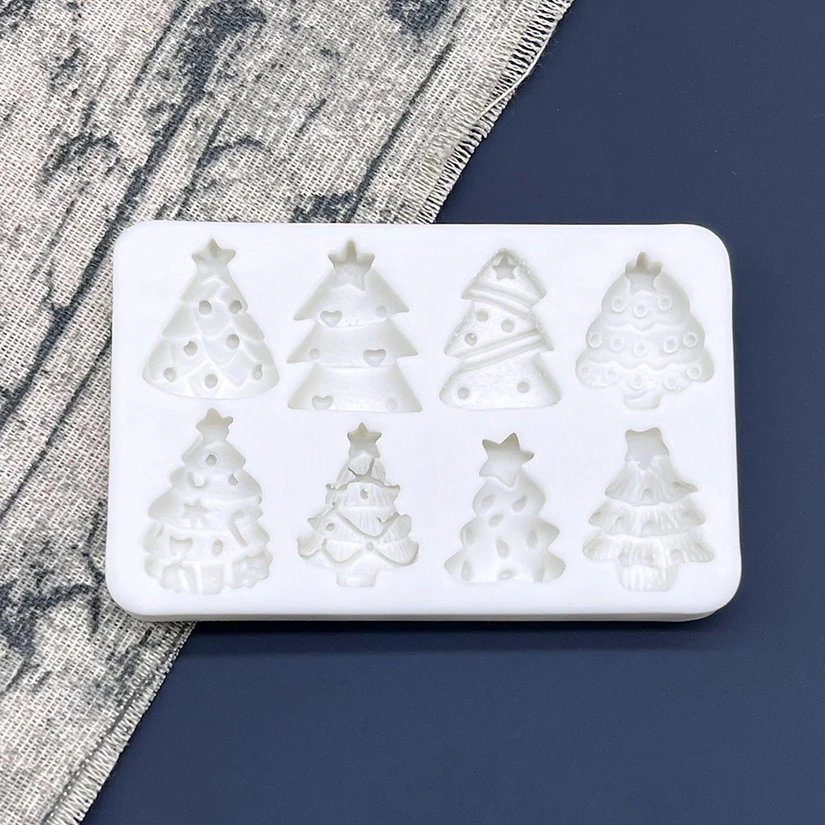 Christmas Tree Silicone Sugarcraft Mold Resin Tools Cupcake Baking Mould Fondant Cake Decorating Tools