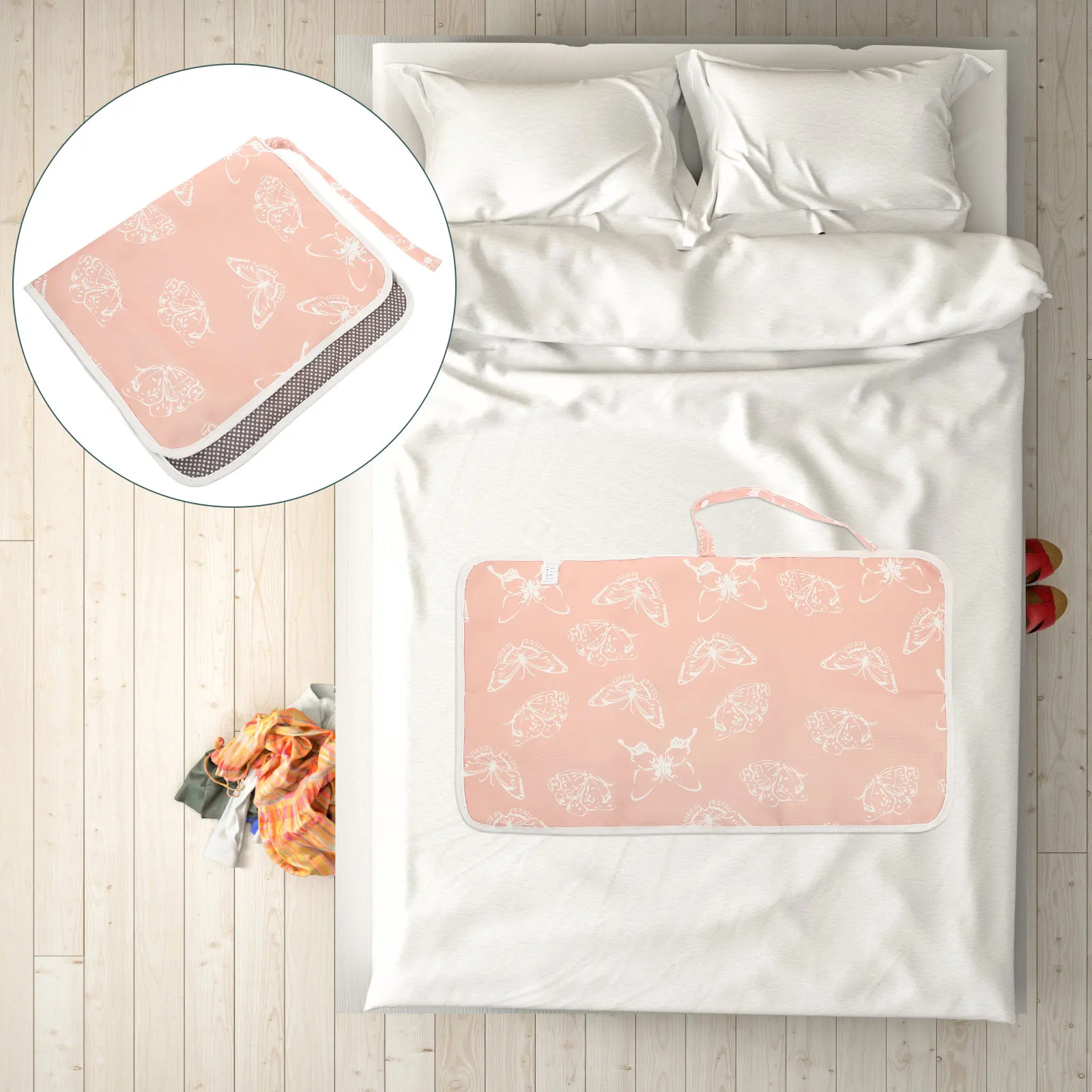 

Baby Diaper Changing Pad Portable Washable Reusable Softer Travel Toddler Waterproof Comfortable Breathable Pink Tpu Layer