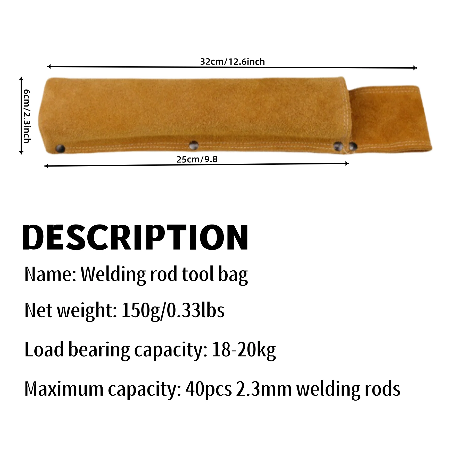 1 قطعة قضيب لحام الجلود السميكة أداة حقيبة عالية AirHardware الخصر حقيبة لهب مقاومة للاهتراء لحام رود كيس التخزين #3