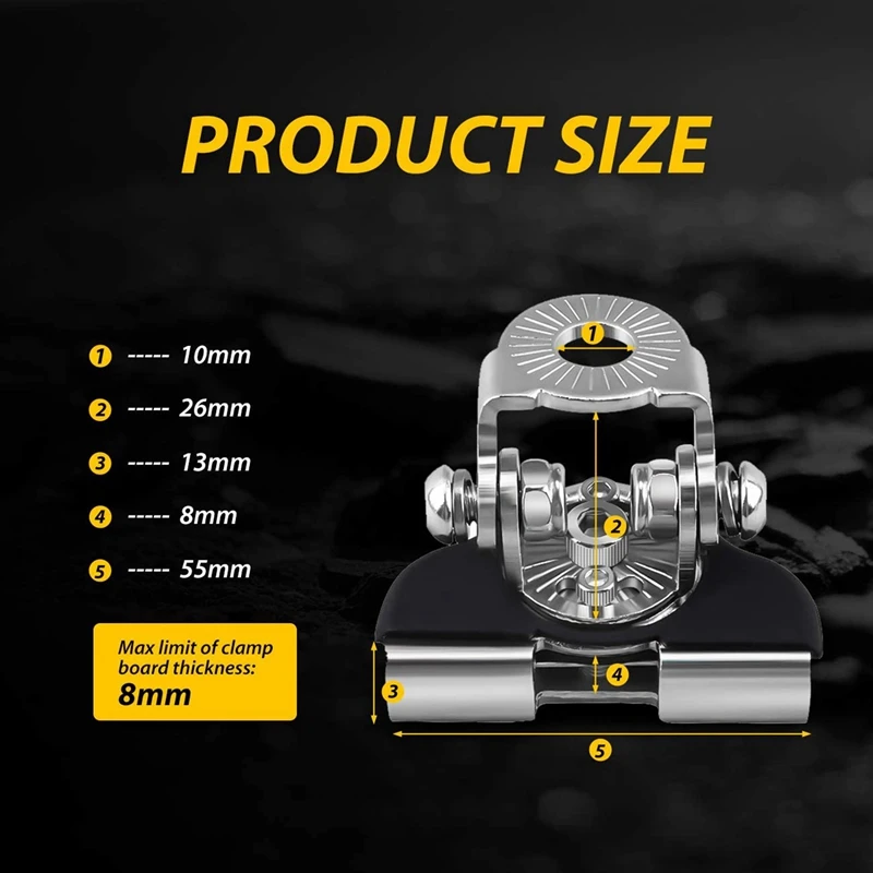 1 Pair Non-Destructive Installation Of Lamp Brackets A Pillar Hood Clamp Holder Work Light Universal LED Bar Mount