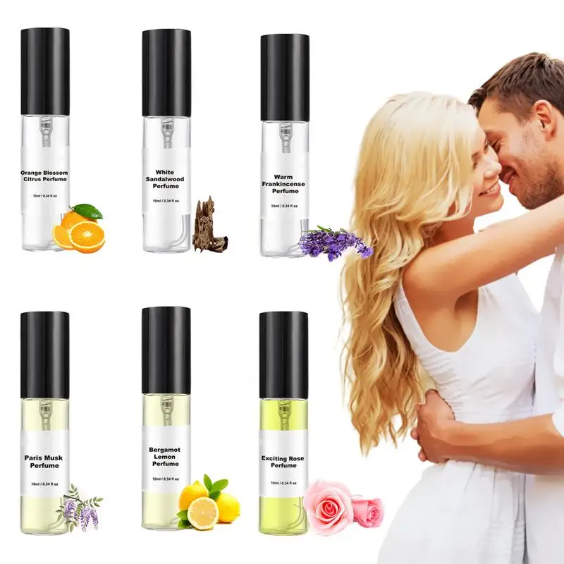 6pcs Women Date Perfume Pheromones Atmosphere Dating Perfume 10ml Mini Perfume Floral fruity Follow your Choose the right flavor