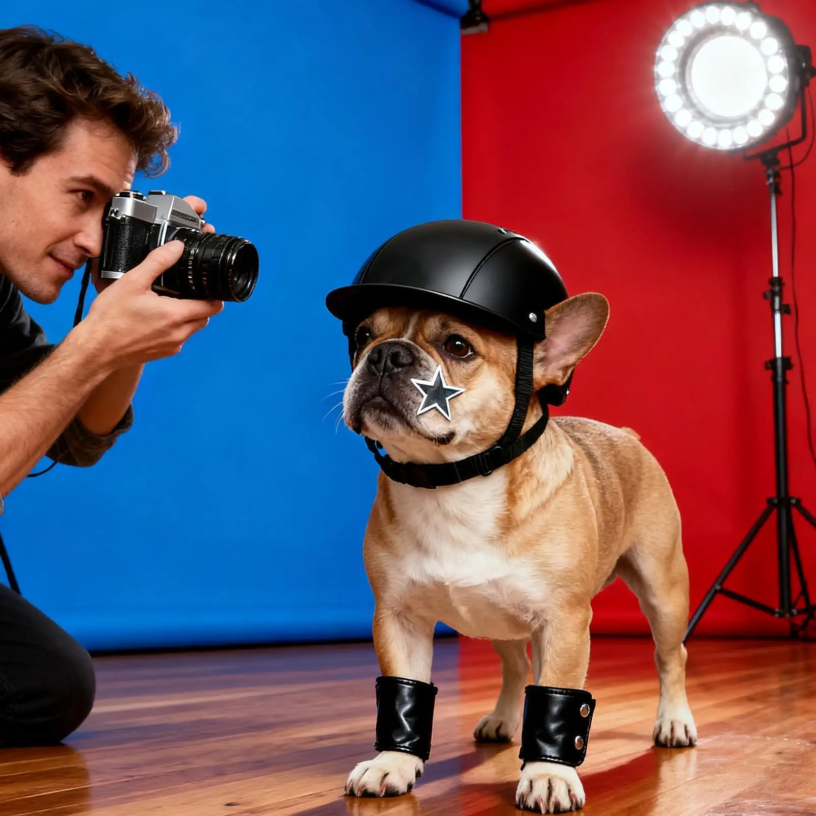 Pet Helmet Shock Absorbing Adjustable Strap Headgear Stylish Dog Headgear For Outdoor Holiday Party Costume Photograph