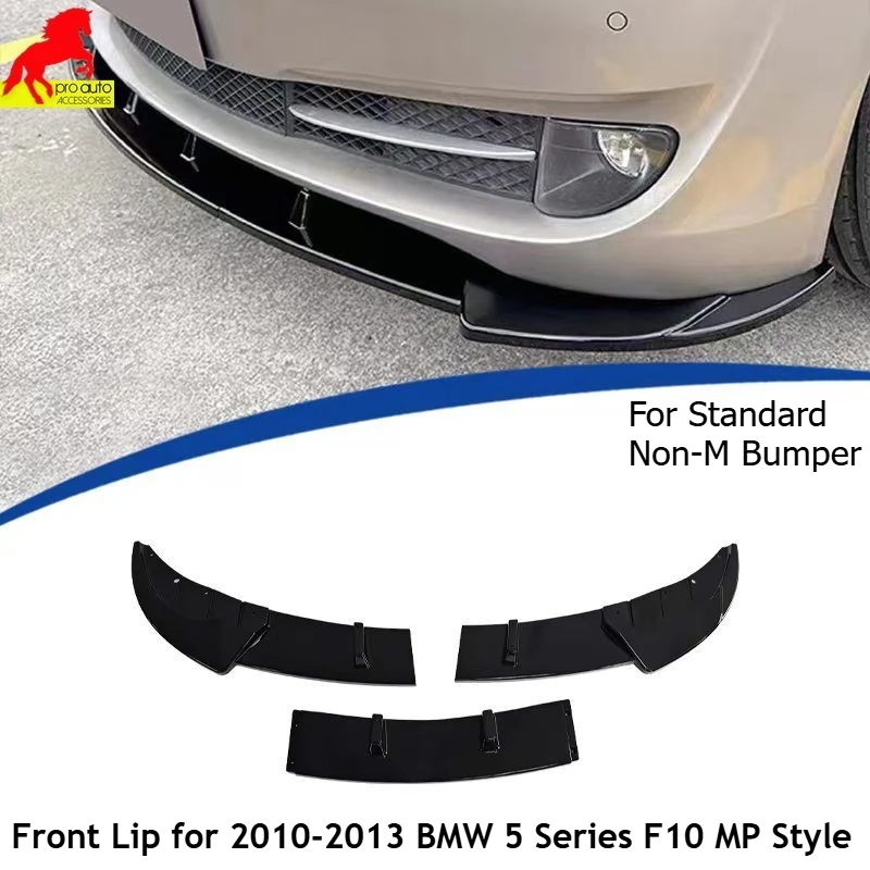 

MP Style 3PCS Front Bumper Lip Splitter Spoiler for 2010-2013 BMW 5-Series F10 Sedan Non-M Sport Package (Fits Standard Bumper)”