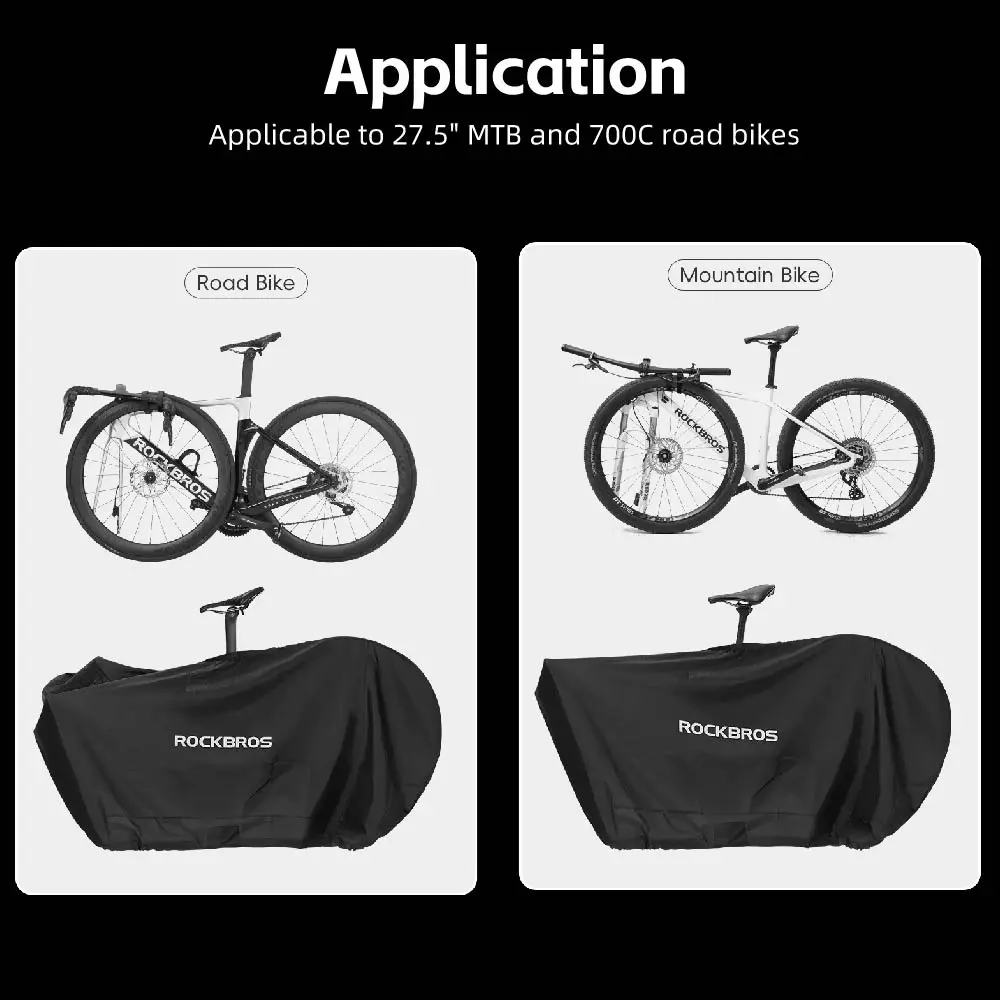 ROCKBROS Tragbare MTB-Rennrad-Tragetasche für 27,5 Zoll, 700C Reise-Fahrrad-Aufbewahrungstasche, Fahrrad, Outdoor-Radfahren, Fahrradzubehör – Detail 4