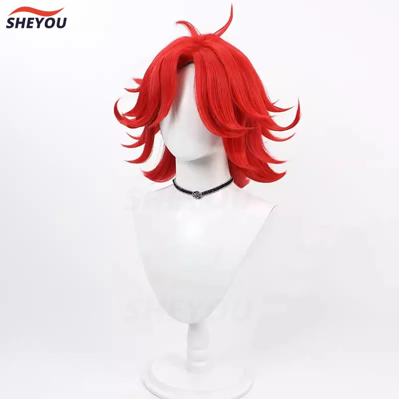 Hotel Niffty Cosplay Niffty Rode Pruik Vrouwen Mannen Halloween Cosplay Pruik Niffty