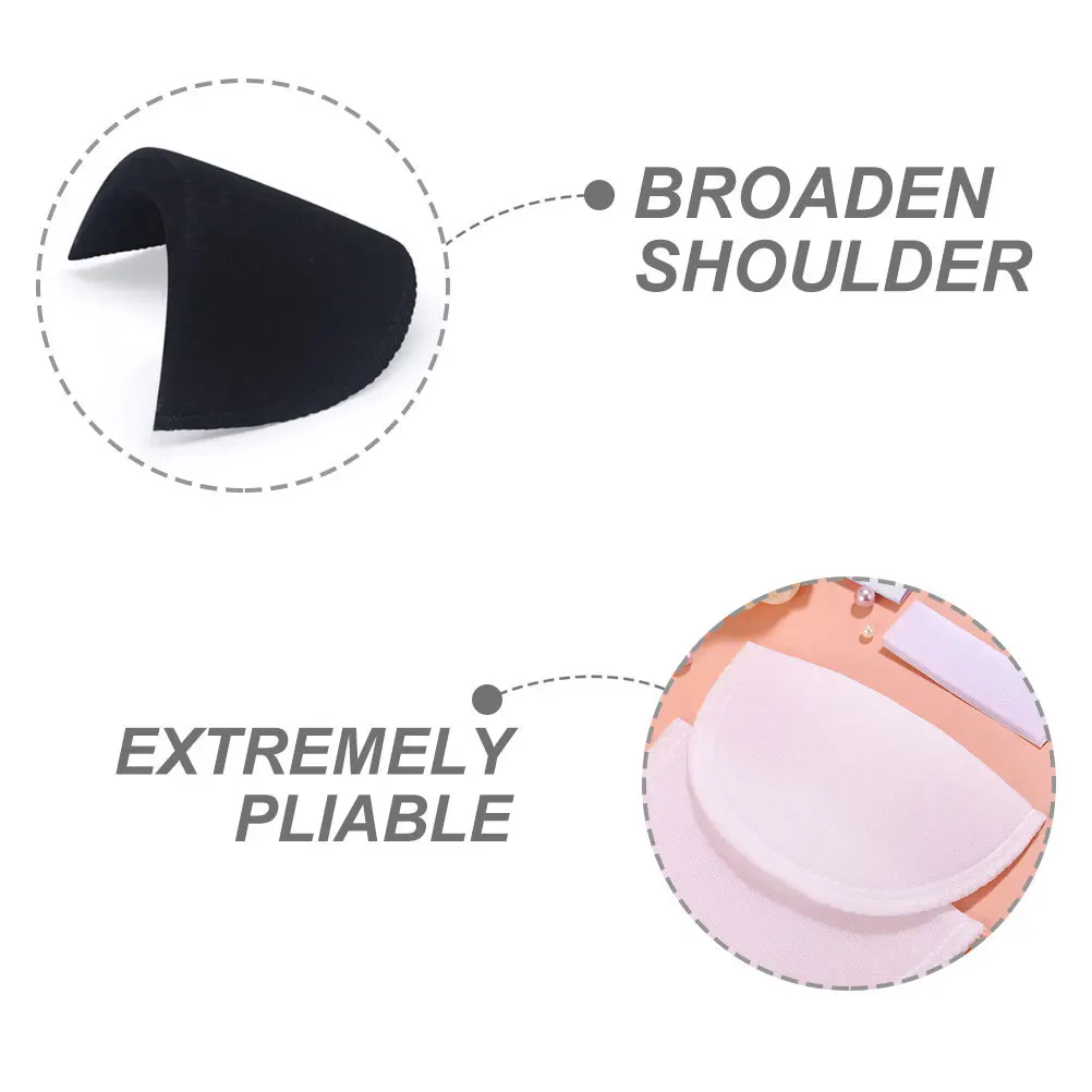 

4Pairs Sponge Shoulder Pads Shoulder Enhancer Broadening Shoulders for Women Clothing Suit Shirt Sweater Accessory