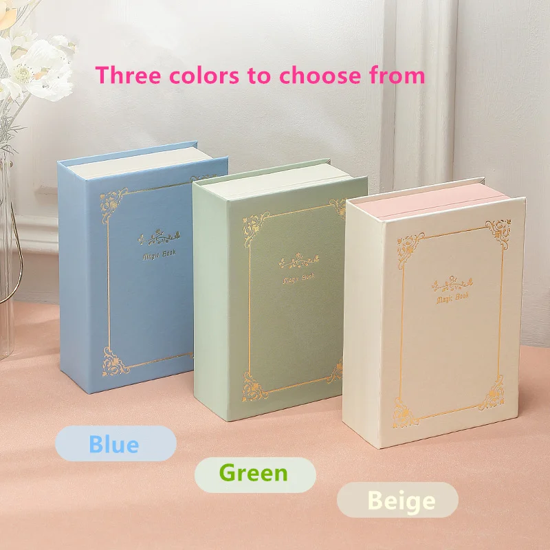 

Luxurious Diary-Shaped Jewelry Storage Box Ring Necklace Earrings Bracelet Storage Box With- Gold Engraving And Pattern Design