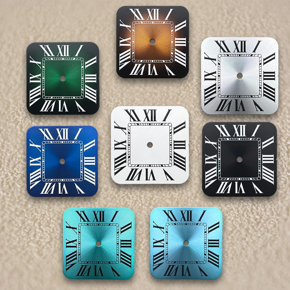 

27mm S Logo Square Dial Fit NH35/NH36/4R/7S Japanese Movement Sunray/Matte High-Quality Dial Watch Modification Accessories