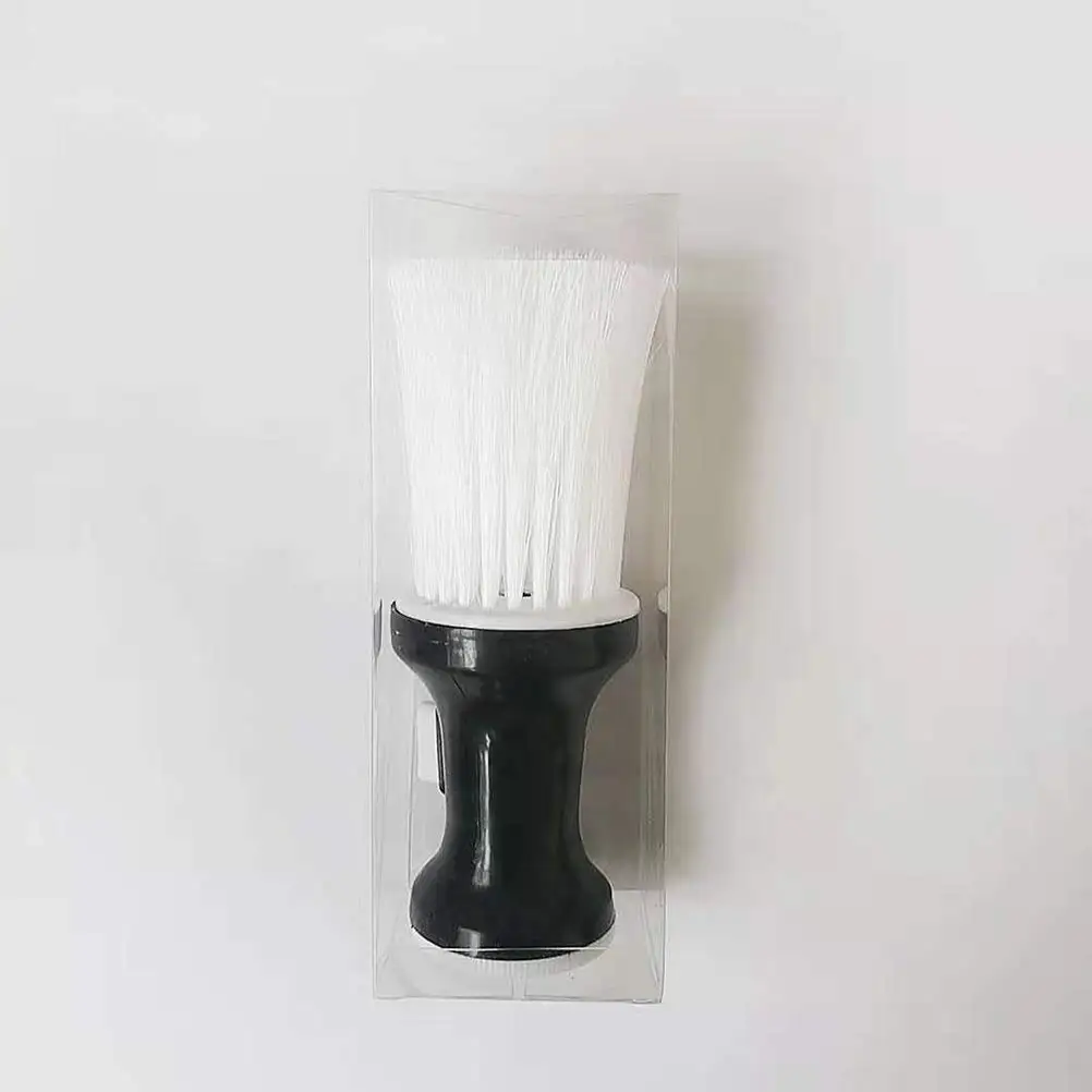 Professionelle Friseurbürste und Nacken-Staubwedel, weiche Wildschweinborsten, Haarschneide-Reinigungsbürste für Salon-Haarschneidemaschinen-Werkzeug (schwarz/weiß) – Detail 22