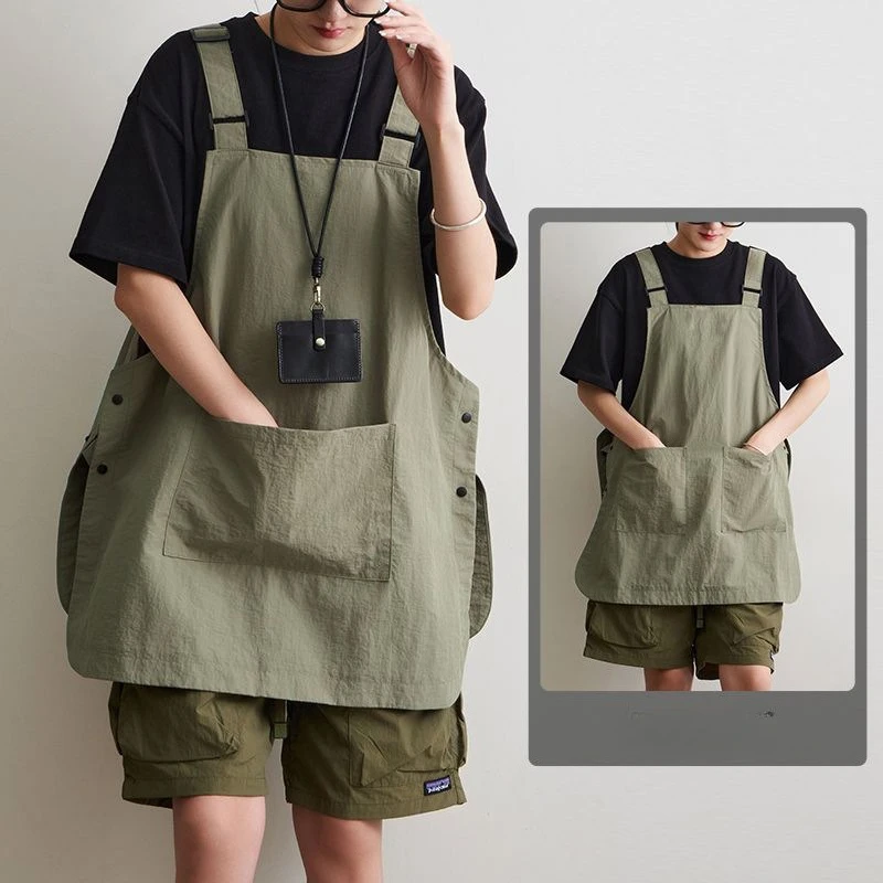 

1pcs Work Apron Nylon Quick Dry Simple Design Home Kitchen Restaurant Staff Multiuse Dustproof Working Apron