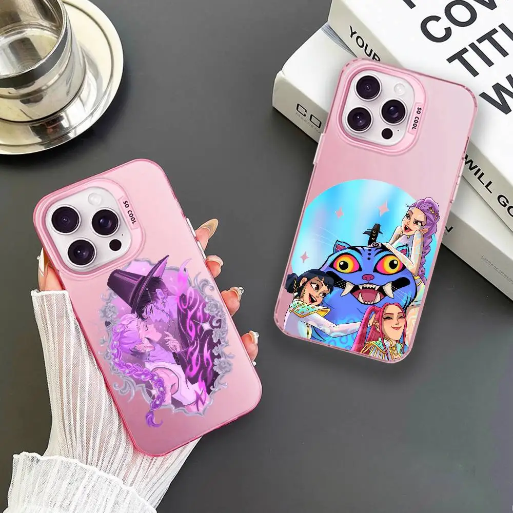 

Demon Hunters-S Phone Case For iPhone17,16,15,14,13,12,11 Plus,Pro Max Pink Matte Shockproof Cover