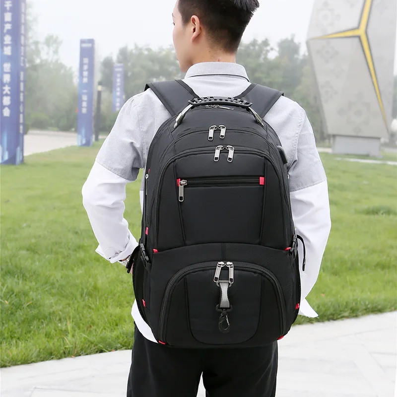 Swiss Men's Backpack 17.3 Inch Computer Notebook School Travel Bags Unisex Large Capacity Bagpack Waterproof Business Mochila