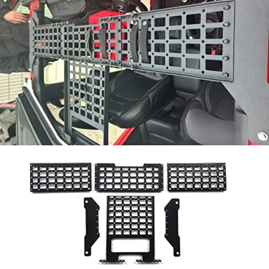 Roof Rack Cargo Overhead Molle Panel Interior Shelf Storage Compatible with Jeep Wrangler JL 20182023 and Gladiator JT 20182023