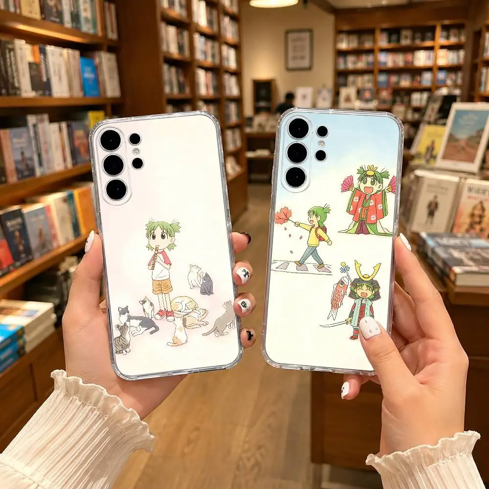 lovely Anime Y-Yotsuba Koiwai Phone Case For Samsung S25,S24,S21,S22,S21,S20,S10,S9Ultra,Plus,Fe,Lite Transparent Cover