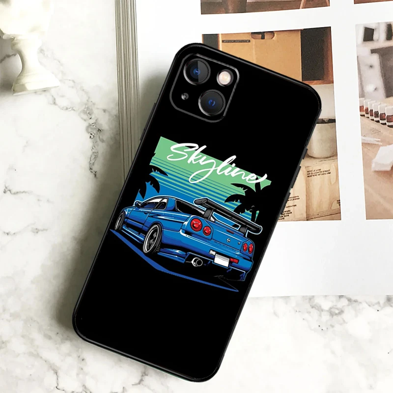 Skyline Gtr R32 Case For iPhone 11 12 13 14 15 16 Pro Max Plus 12 13 Mini X XR XS Max 7 8 Cover Coque