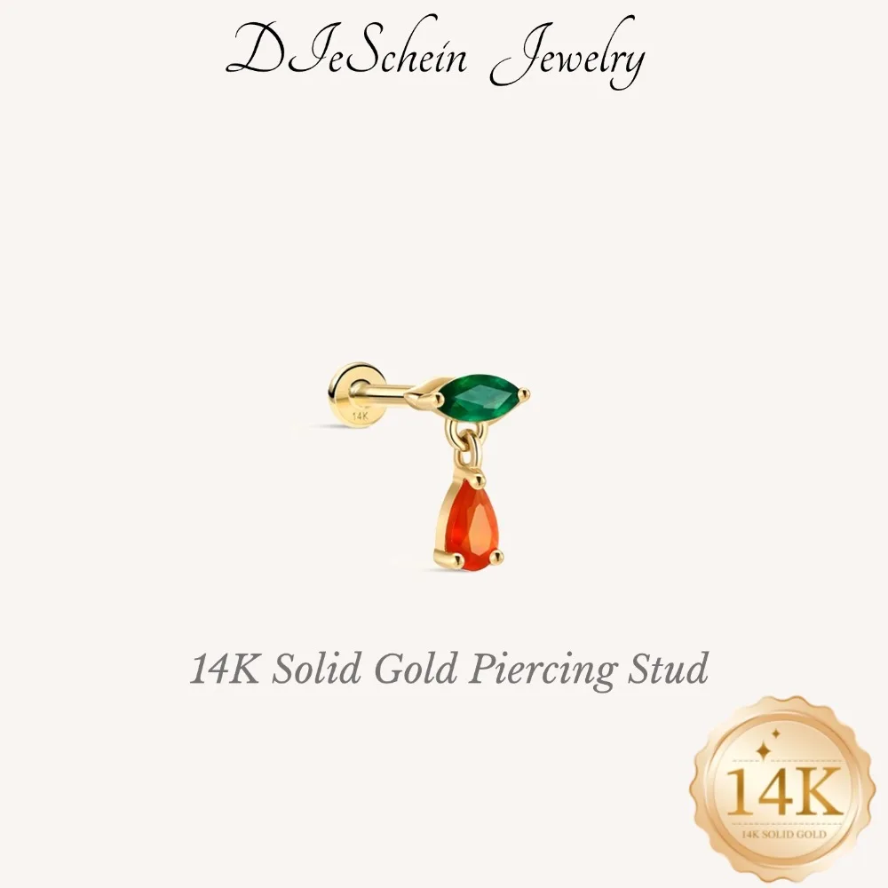 dieschein-1-unidad-pendientes-de-boton-planos-y-coloridos-de-oro-macizo-de-14-quilates-para-mujer-pendientes-de-piercing-finos-e-impermeables-joyeria-de-lujo