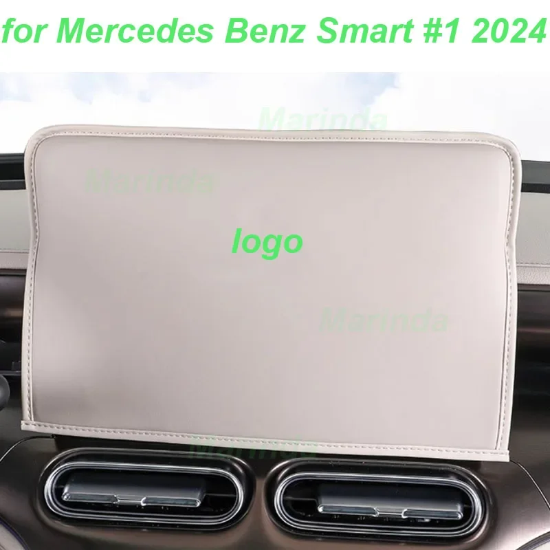 

Car Central Console Screen Protector for Mercedes Benz Smart #1 2024 Screen Protective Leather Cover Pad Interior Accessories