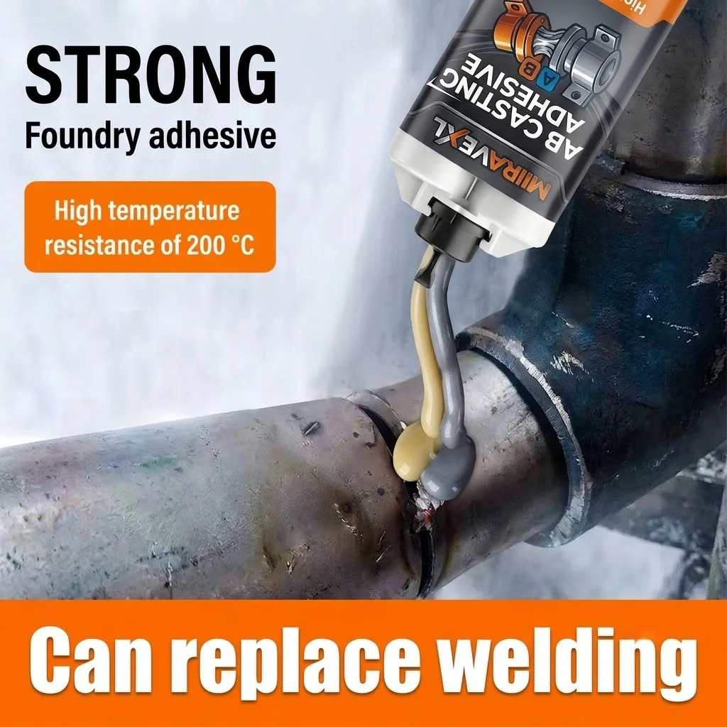 Heavy Duty Metal AB Casting Glue | High-Strength Cold Weld Cement Filler Paste for Metal Plastic Wood Stone Plaster 100ml/50ml