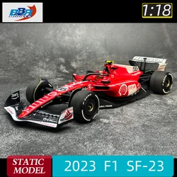 BBR 1:18 scale new F1 SF-23 2023 Leclerc Sainz Las Vegas Station Belgium Station 16# 55# Car model Holiday gift collection