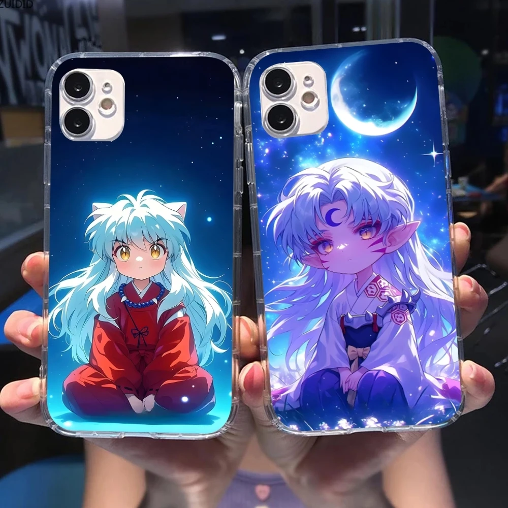 Inuyasha Sesshoumaru Mobile Cell Phone Case for iPhone 16 15 14 13 12 11 X XR XS 8 Pro Max Plus Mini Clear Transparent Cover