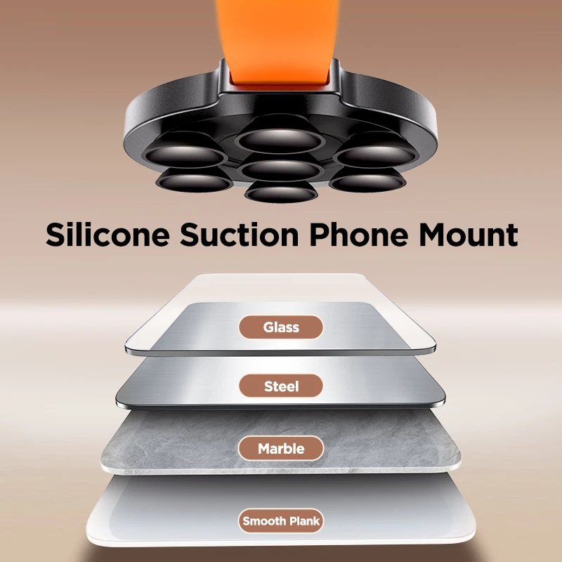 Joyroom Magnetic Suction Cup Phone Mount Silicone Suction Phone Case Grip Stand Holder Hands-Free Mirror Shower Phone Holder Mou