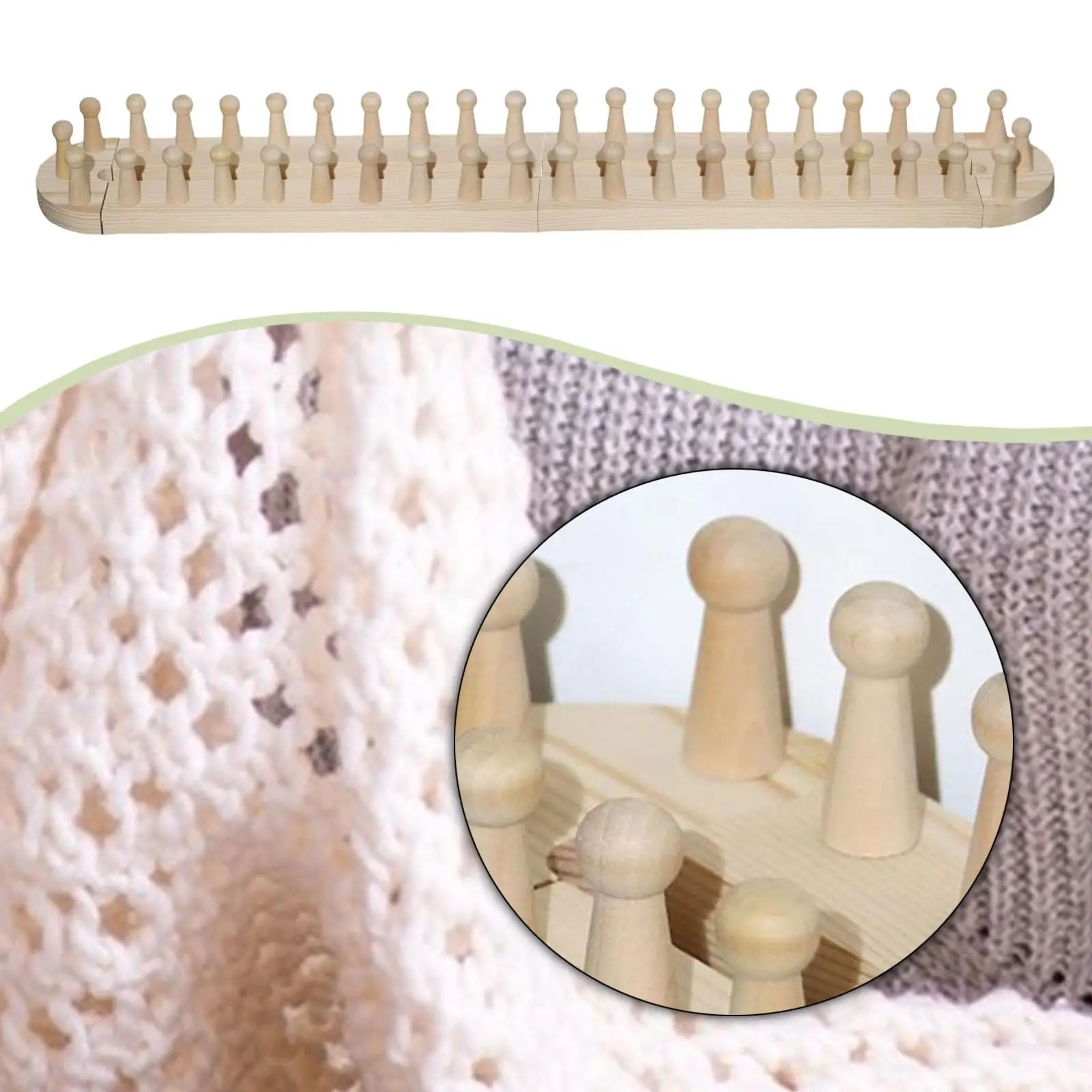 

Деревянный ткацкий станок из массива дерева для плетения толстой пряжи, регулируемый размер, для отдыха, многоразовый, портативный, прочный