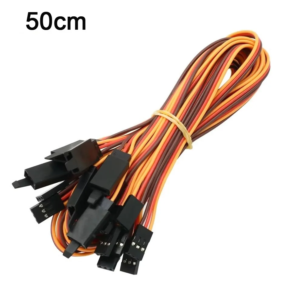 5Pcs Anti-loose Servo Extension Cable Anti-interference Adapter Plug Servo Extension Lead Flexible Connection Male to Female