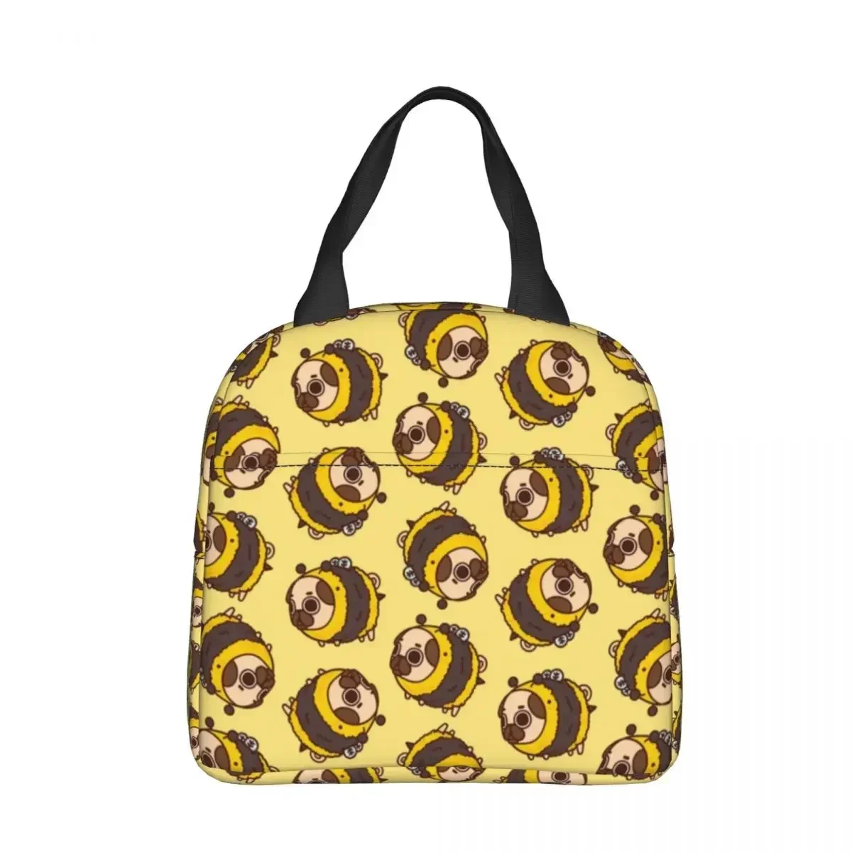 

Bee Puglie, милый мопс, изолированные сумки для обеда, сумка-холодильник, контейнер для обеда, герметичный ланч-бокс, сумка для еды, сумки для колледжа на открытом воздухе