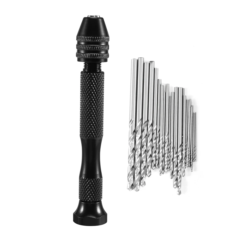 

Hand Drill Bits Set 31Pcs Hand Drill Set Precision Pin Vise Micro-Mini Twist Drill Bits For Metal Wood, Delicate Manual Work, El