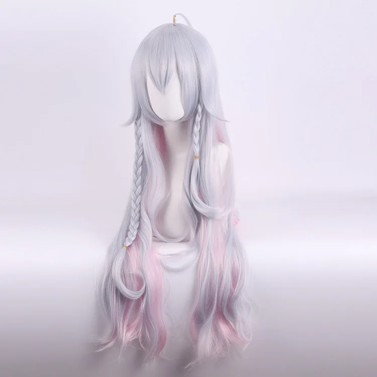Synthetic Cosplay Wig for Virtual VTuber Style Kana-Inspired, Dog Mom Anime Costume Hair, Heat Resistant Fiber, Party Roleplay