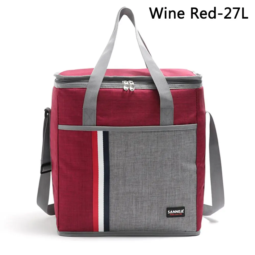 

Сумка-холодильник из оксфордской ткани с алюминиевой пленкой внутри, большая вместимость, термоизолированная, для пикника, ланч-бокс, контейнер для хранения продуктов