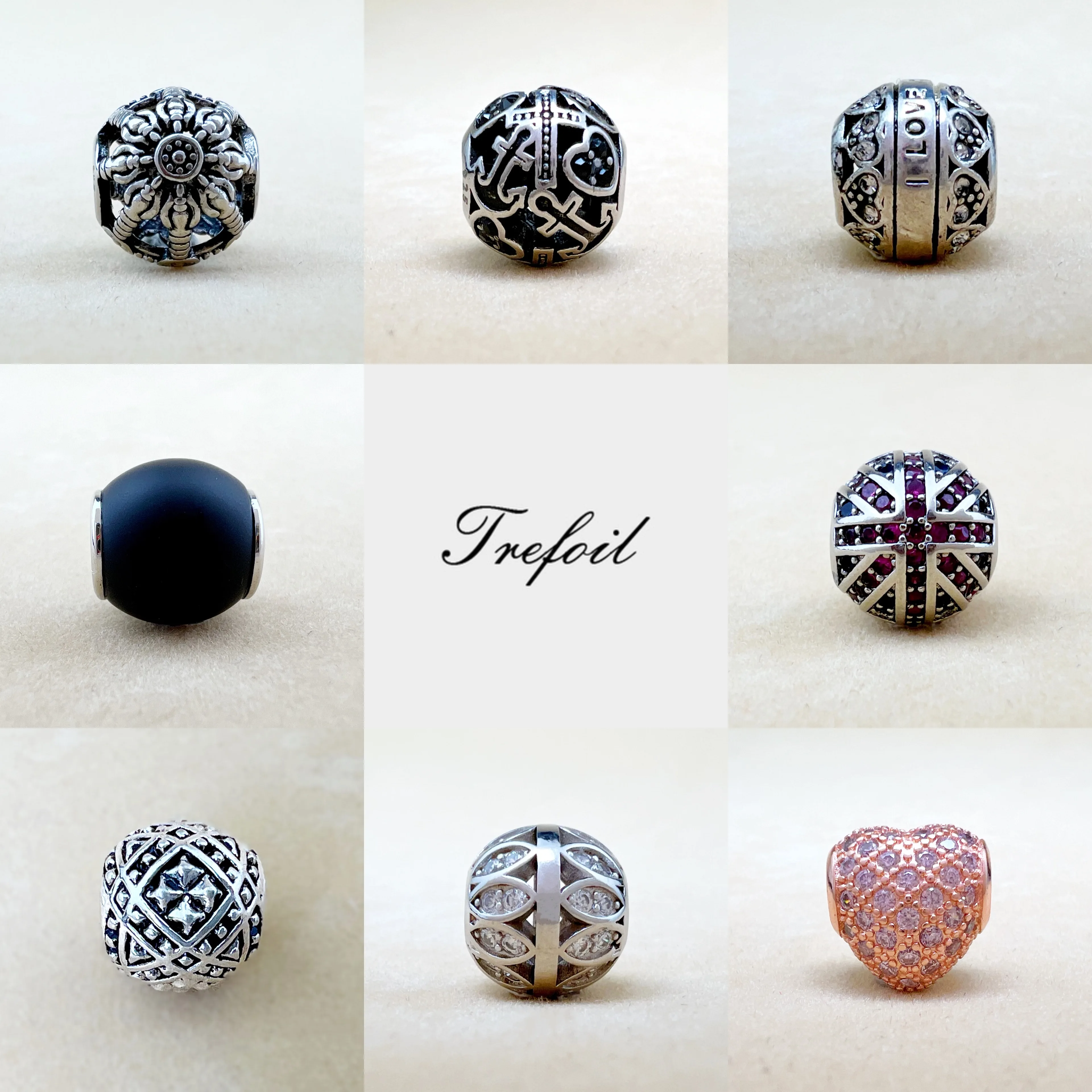 DIY Beads Faith Hope Love Heart Britain Wheel Studs,Fashion Silver Jewelry Trendy Gift For Women Men Fit Bracelets Necklace