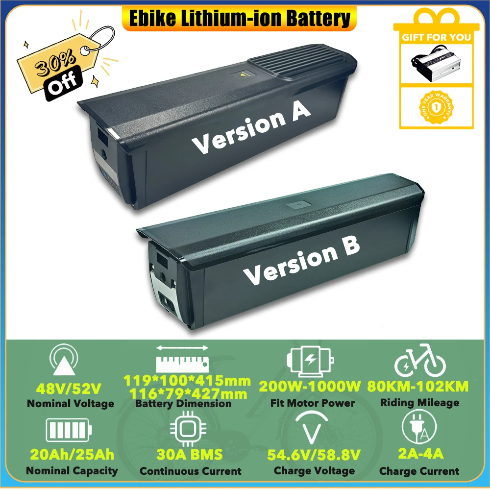 

Дополнительный литий-ионный аккумулятор 48 В, 52 В, 20 Ач для LANKELEISI MG800Max, 2000 Вт, двойной двигатель, 26 дюймов, Fat Tires, вездеходный электрический велосипед